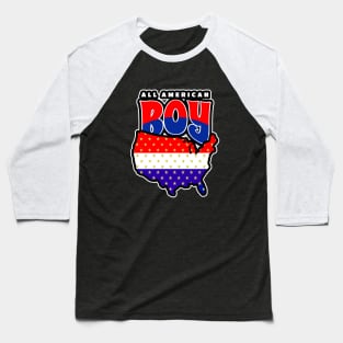 FOURTH Of July Holiday All American Boy Baseball T-Shirt